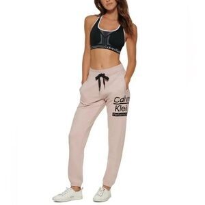 Calvin Klein Performance Women's Flocked Split Logo Jogger Pants